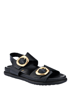 Jones Bootmaker Juneau Leather Buckled Sandals - view 2, Black