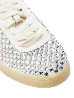 Moda in Pelle Alessio Embellished Lace Up Trainers, White - view 2, White