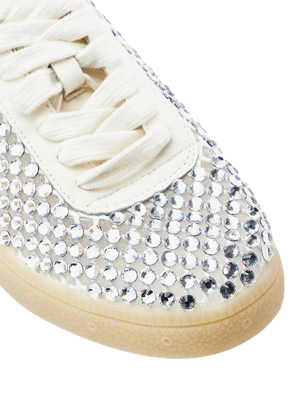Moda in Pelle Alessio Embellished Lace Up Trainers, White - view 2, White