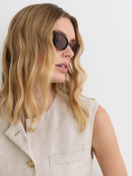 Reiss Nolah Linen-Blend Textured Long-Line Waistcoat, Neutral - view 2, Neutral