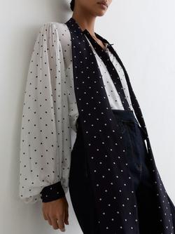Reiss Arial Shirt, Ivory/Navy - view 2, Ivory/Navy