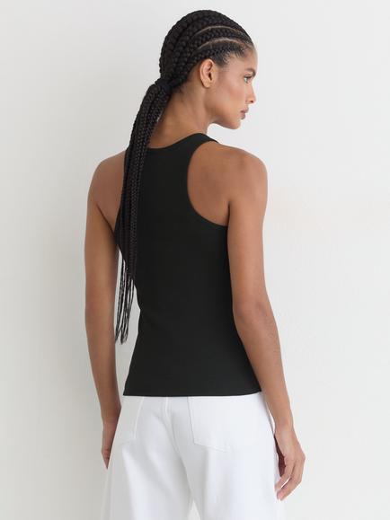 Reiss Bella Ring Detail Vest, Black - view 2, Black
