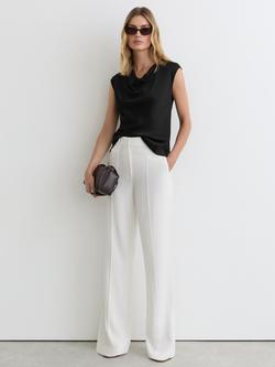 Reiss Cate Silk Top, Black, Black