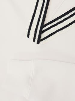 Reiss Verity Stripe Neck Sweatshirt, Ivory - view 2, Ivory