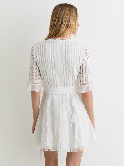 Reiss Armina Dress, Ivory - view 2, Ivory