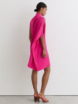 Reiss Ellery Asymmetric One Shoulder Mini Dress, Pink - view 2, Pink