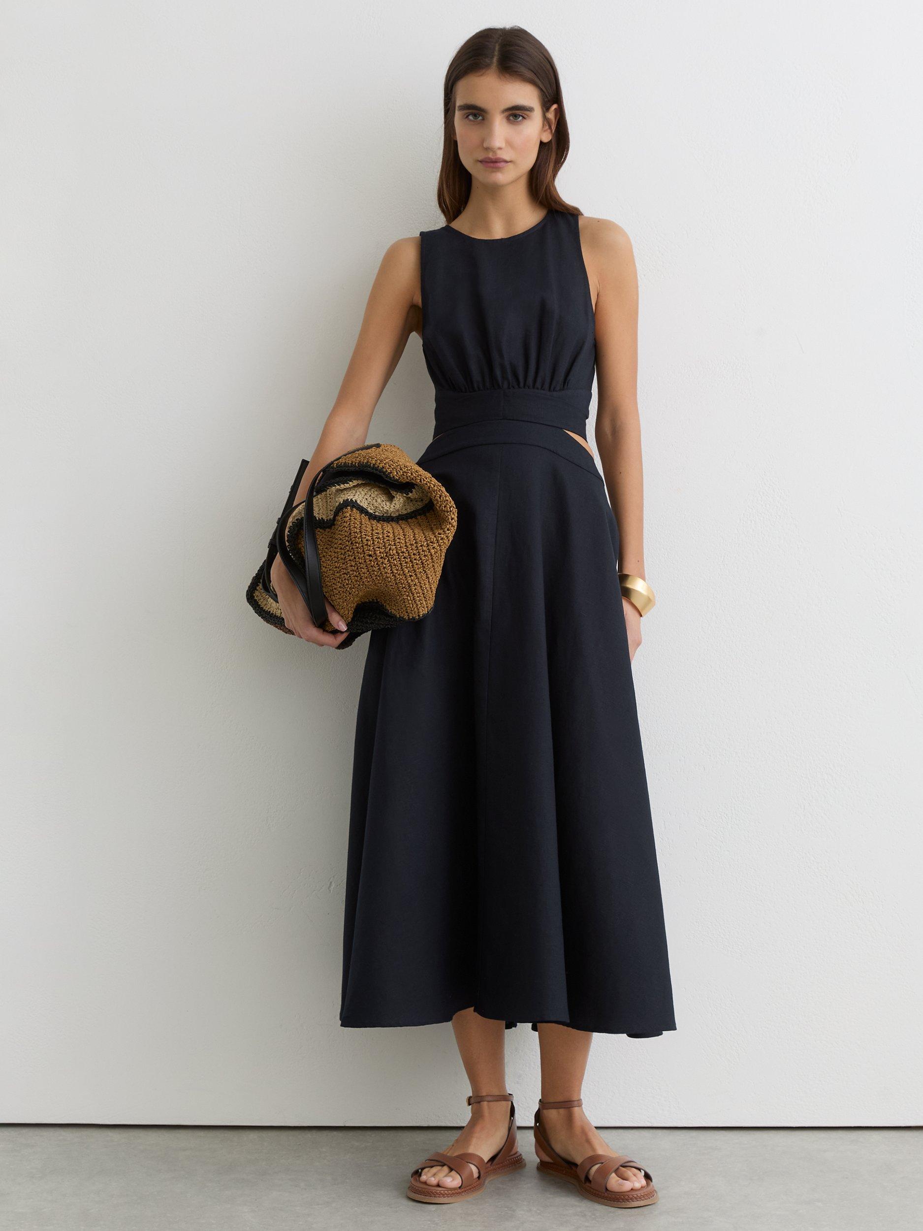 navy fit and flare midi dress Ladivine CD869W main image 0