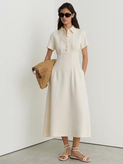 pleated a line dress with sleeves Mac Duggal Ieena Pleated A-Line Chiffon Gown main image 1