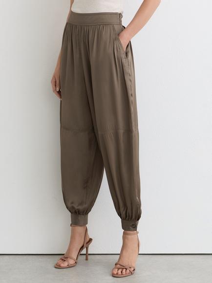 Reiss Neave Mid Rise Harem Trousers, Taupe, Taupe