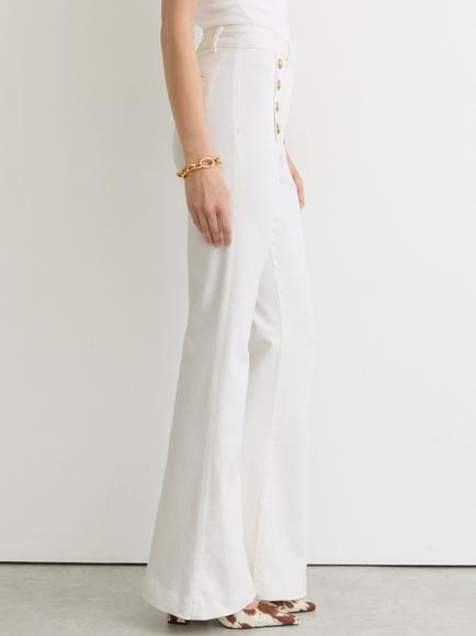 Reiss Petite Athena Flared Jeans, White - view 2, White
