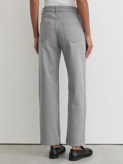 Reiss Petite Selin Mid Rise Straight Denim Jeans - view 2, Grey