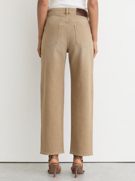 Reiss Selin Mid Rise Straight Leg Jeans, Neutral - view 2, Neutral