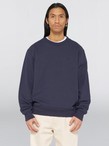 Edwin Isy Crew Neck Cotton Blend Sweatshirt, Maritime Blue, Maritime Blue