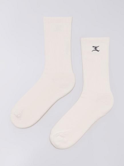 Edwin Core Cotton Blend Socks, White, White