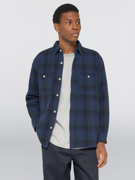 Edwin Cotton Work Shirt, Green, Green