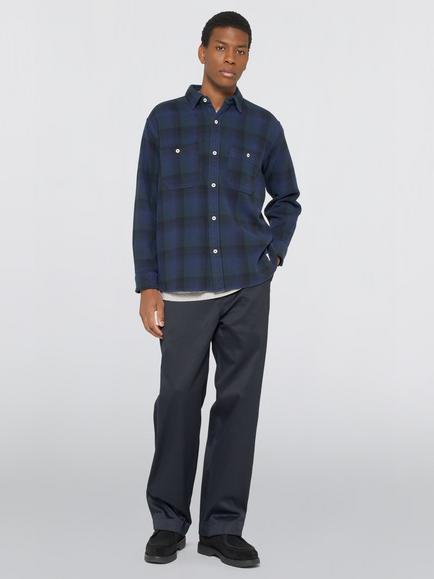 Edwin Cotton Work Shirt, Green - view 2, Green