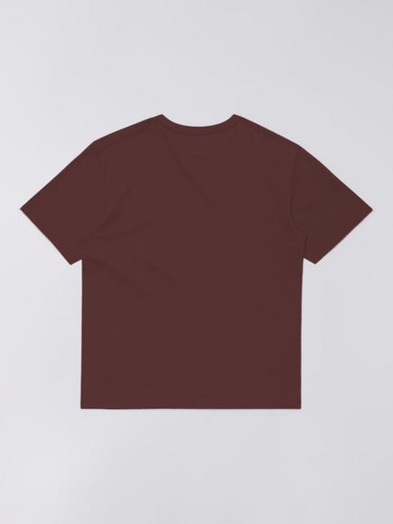 Edwin Basic Rum Cotton Crew Neck T-Shirt, Rum Raisin - view 2, Rum Raisin