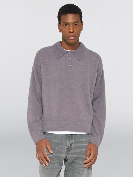 Edwin Dex Wool Blend Polo Sweater, Excalibur, Excalibur