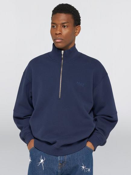 Edwin Koji Half-Zip Jumper, Maritime Blue, Maritime Blue
