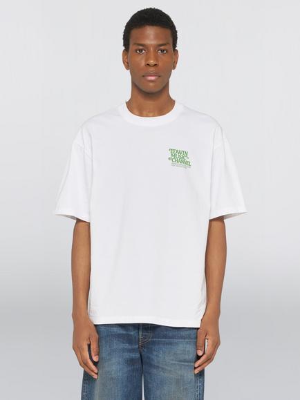 Edwin Rare Spins Cotton T-Shirt, White, White