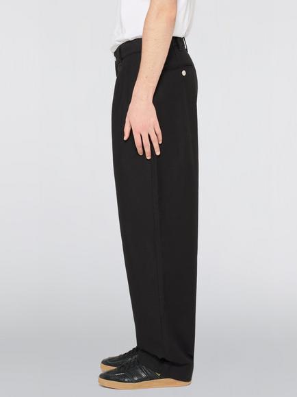 Edwin 2 Tuck Cotton Trousers, Black - view 2, Black