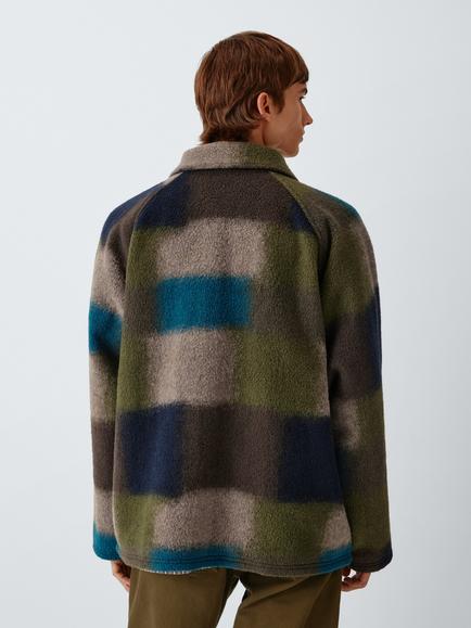 forét Fragment Wool Jacket, Blue Check - view 2, Blue Check
