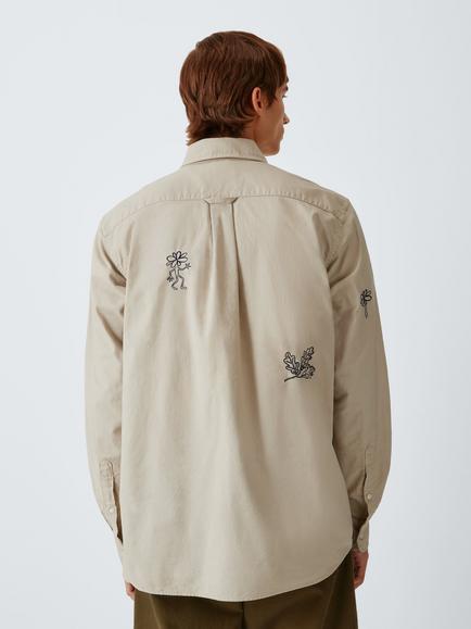 forét Maple Embroidery Oxford Shirt, Oat - view 2, Oat