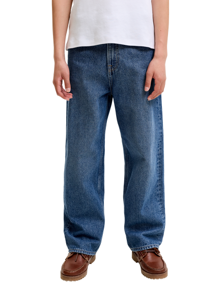 Jack & Jones Kids' Alex Mid-Rise Jeans, Dark Blue Denim, Dark Blue Denim