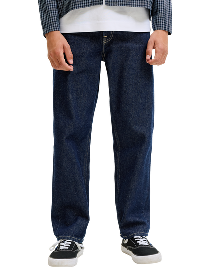 Jack & Jones Kids' Chris Mid-Rise Jeans, Dark Blue Denim, Dark Blue Denim