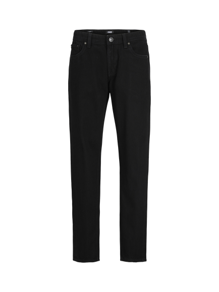 Jack & Jones Kids' Chris 740 Mid-Rise Jeans, Black Denim, Black Denim