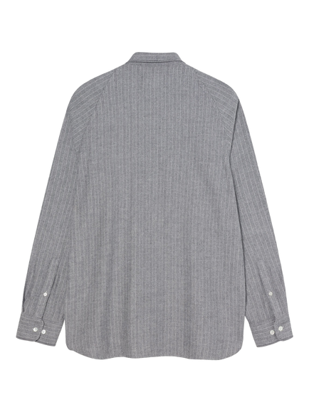 La Paz Mirra Raglan Sleeve Cotton Shirt, Graphite Herringbone - view 2, Graphite Herringbone