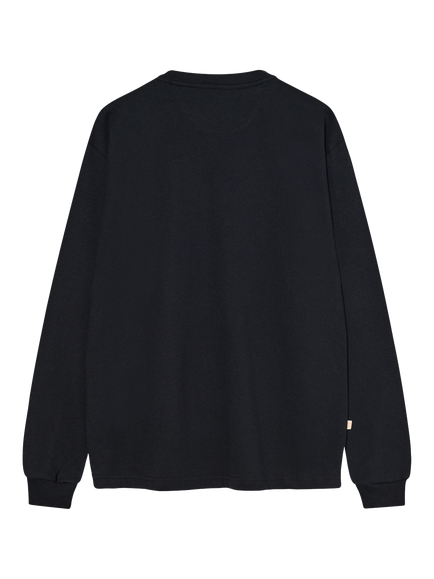 La Paz Carneiro Cotton Henley Top, Black - view 2, Black