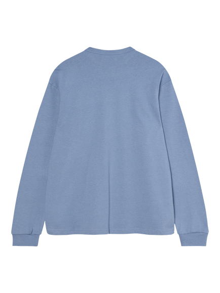 La Paz Duarte Cotton Crew Neck Long Sleeve T-Shirt, Blue - view 2, Blue