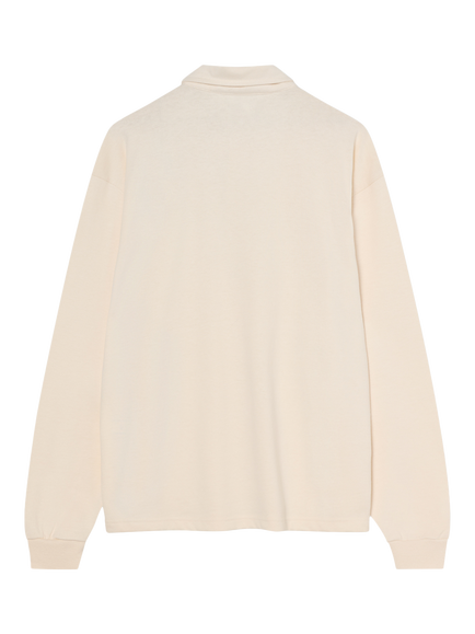 La Paz Mesquita Cotton Long Sleeve Polo Top, Off White - view 2, Off White