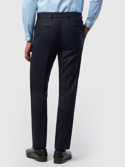 Ted Baker Tailored Fit Wool Blend Trousers - view 2, Navy