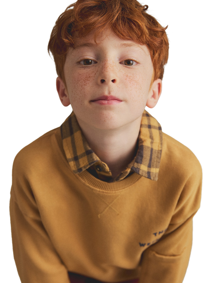 Cozmo Brand Kids' Adam Sweatshirt, Biscuit - view 2, Biscuit