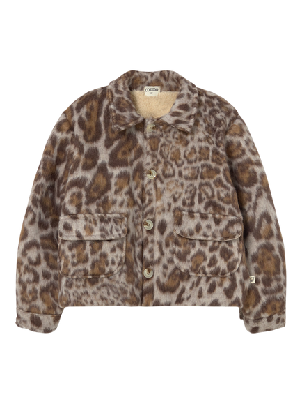 Cozmo Brand Kids' Riga Animal Print Jacket, Brown - view 2, Brown