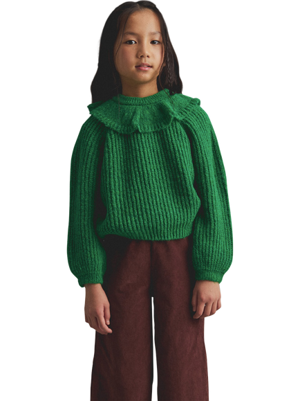 Cozmo Brand Kids' Lua Sweater, Grass, Grass