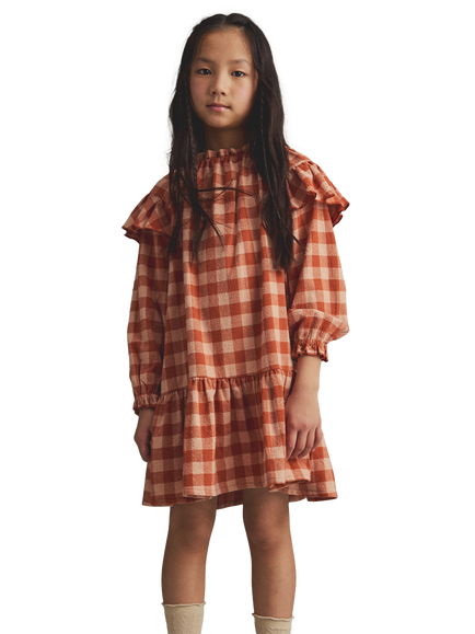 Cozmo Brand Kids' Malta Flannel Dress, Ginger, Ginger