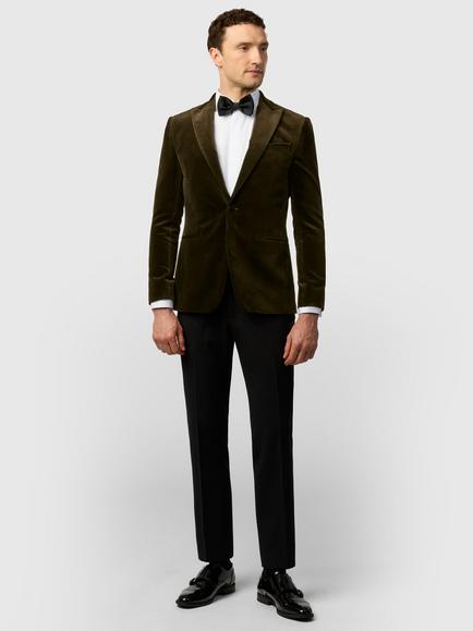Ted Baker Velvet Suit Jacket, Olive - view 2, Olive