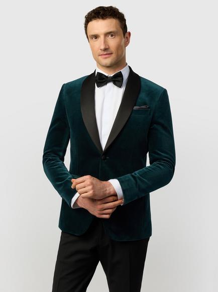 Ted Baker Mearns Velvet Suit Jacket, Teal, Teal