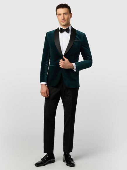 Ted Baker Mearns Velvet Suit Jacket, Teal - view 2, Teal