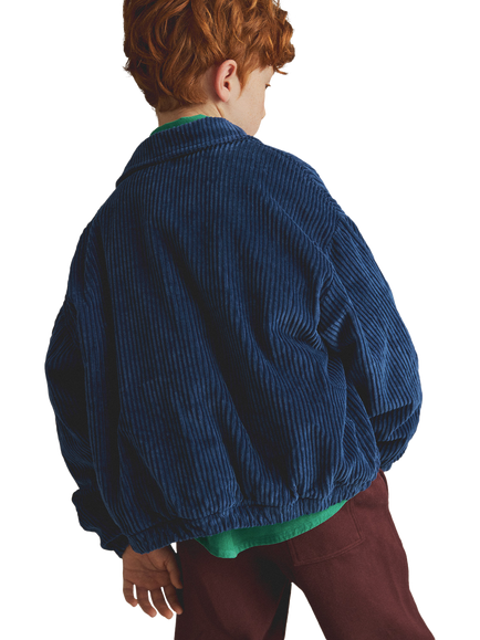 Cozmo Brand Kids' Emil Corduroy Jacket, Navy - view 2, Navy