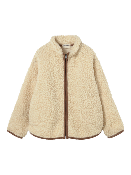 Cozmo Brand Kids' Hugo Wool Blend Fleece Jacket, Ivory, Ivory