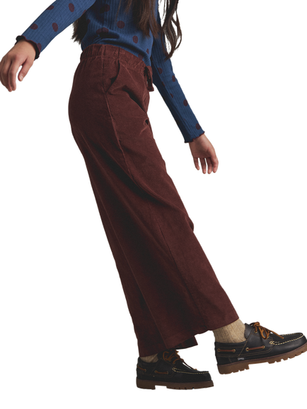 Cozmo Brand Kids' Arlet Wide Leg Trousers, Chocolate, Chocolate