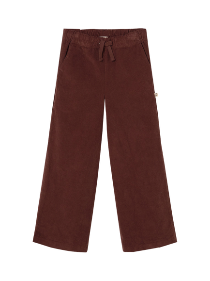 Cozmo Brand Kids' Arlet Wide Leg Trousers, Chocolate - view 2, Chocolate