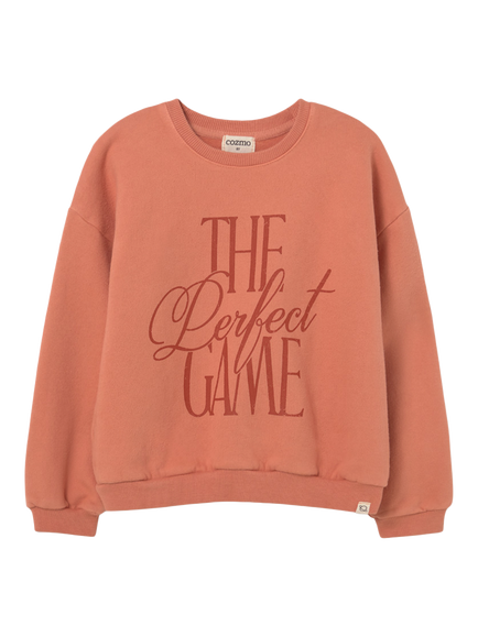 Cozmo Brand Kids' Graphic Sweatshirt, Pink Siena, Pink Siena