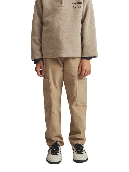 Cozmo Brand Kids' Blas Cargo Trousers, Stone, Stone