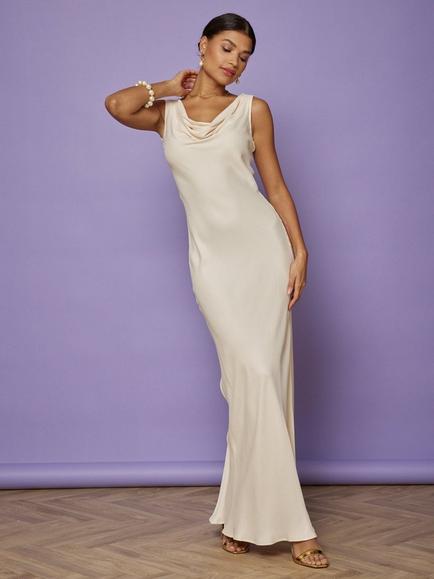 john lewis cream dress Rent Cream Mirror Taliah Midi Dress - Never Fully Dressed