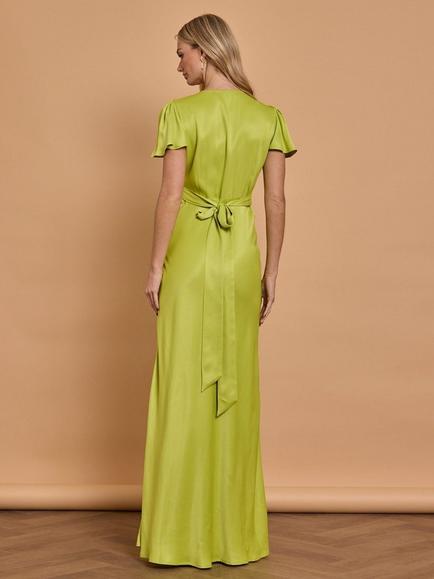 Maids to Measure Chelsea Button Down Bridesmaid Dress - view 2, Lime